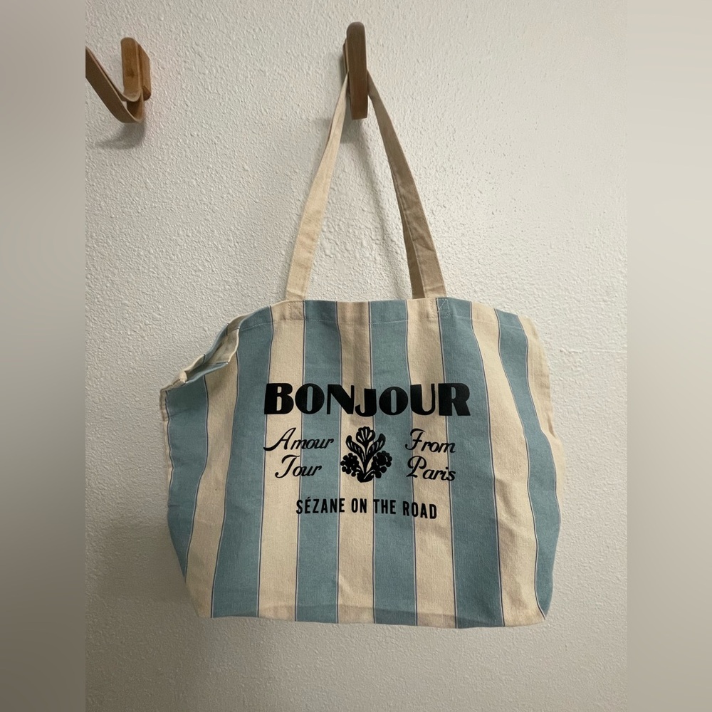 Blue and White Sézane Tote